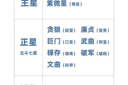 紫薇斗数星曜表