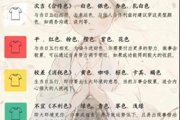 财神方位与五行配色  每日五行穿衣旺衣指南 财神方位与五行配色  每日五行穿衣旺衣指南