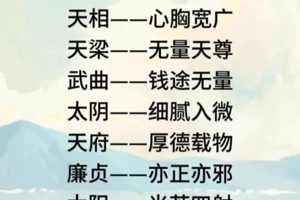 紫微斗数全星一览表,紫微斗数十四主星有哪些