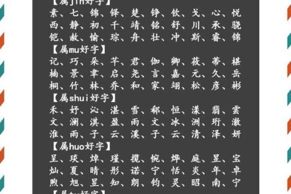 五行缺木八字喜水的字