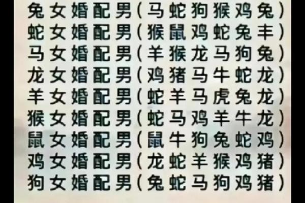 十二生肖姻缘配对生肖配对查询 十二生肖姻缘配对,12属相婚配表？