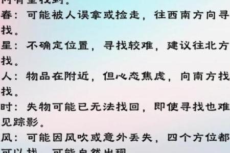 寻物卦怎么看方位吉凶图