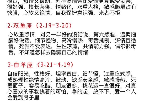 12星座有哪些星座 分别是哪些性格 图片大全