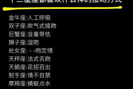 十二星座的接吻地点都在哪里