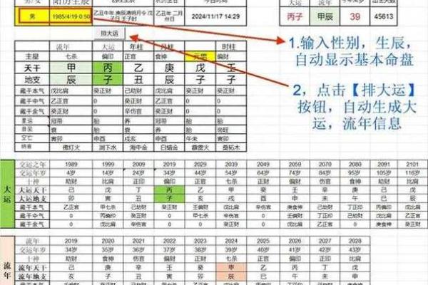 总复习：快速看穿八字网络排盘器界面（下）