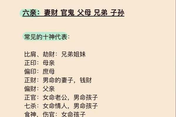 八字中的六亲