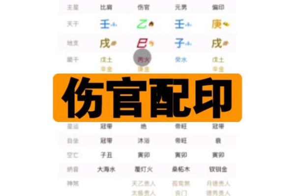 八字伤官配印格局
