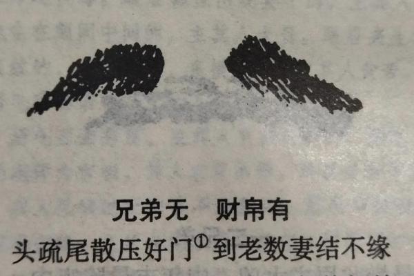 倒八字眉,眉毛上扬将军眉