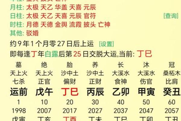 八字透与藏的意思