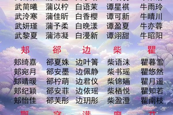 八字女孩子名字大全寓意